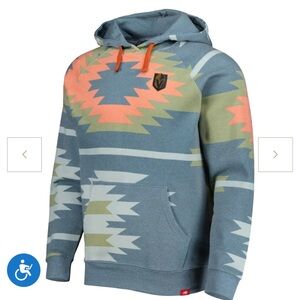 SPORTIQE VEGAS GOLDEN KNIGHTS OVERLOAD OLSEN HOODIE Aztec Printed Fleece Sz L